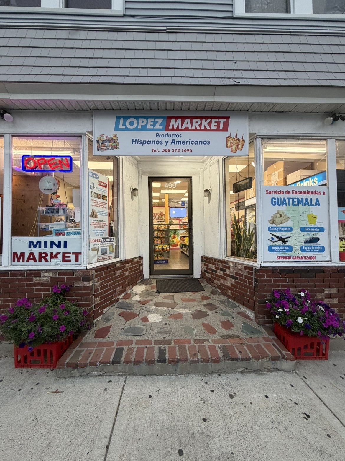 Lopez Market storefront at 499 Lincoln St in Marlborough, MA